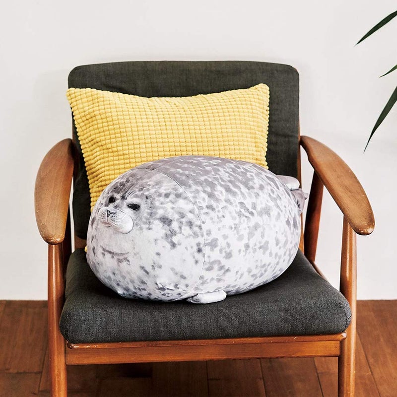 ETAOLINE Chubby Blob Seal Pillow Cute Seal Plush Toy Cotton Stuffed Animals (Large) - Image 5